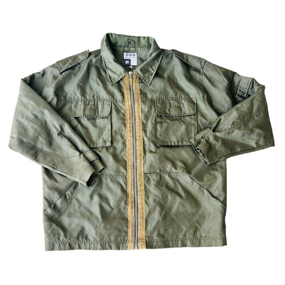 Personal Identity P.I.D. Military Style Nylon Jacket Olive‎ Green Men's XL